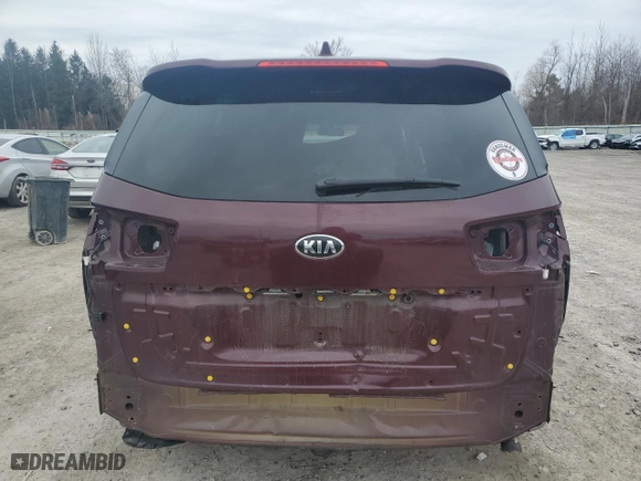 2016 Kia Sedona LX with VIN KNDMB5C12G6197659, listed as a Copart auction lot 50627635 with 72,353 mi miles and Salvage Title. Bid and sale history available at carsss.com. Image 6.