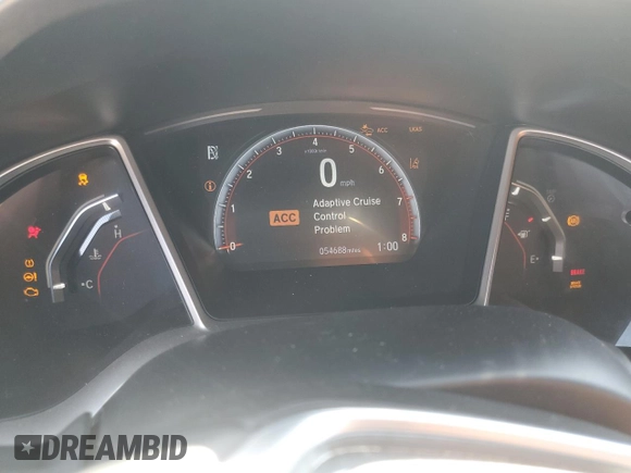 2019 Honda Civic Sport with VIN 2HGFC2F84KH594151, listed as a Copart auction lot 49927085 with 54,688 mi miles and Salvage Title. Bid and sale history available at DreamBid. Image 9.