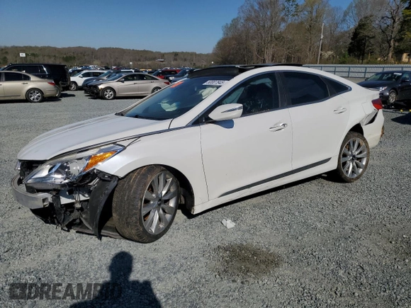 2015 Hyundai Azera Limited z VIN KMHFH4JG1FA433220, wystawiony jako Copart lot #50007845 z przebiegiem 133 942 mil mil oraz Szkoda całkowita • Salvage title. Historia ofert i sprzedaży dostępna na DreamBid. Obrazek 1.