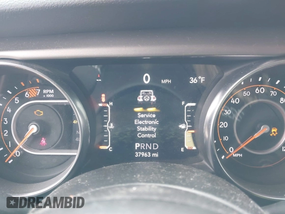 2021 Jeep Wrangler Unlimited Willys with VIN 1C4HJXDN6MW664417, listed as a IAAI auction lot 41598605 with 37,963 mi miles and . Bid and sale history available at DreamBid. Image 15.