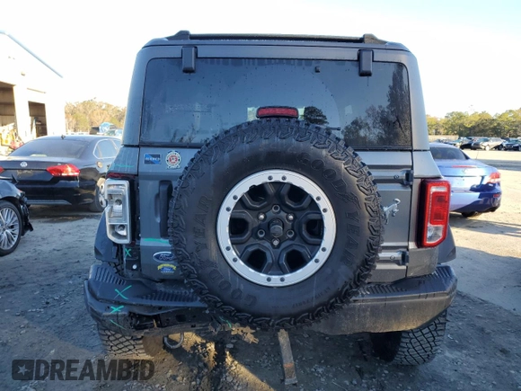 2024 Ford Bronco Black Diamond with VIN 1FMDE1AH3RLA71844, listed as a Copart auction lot 85017954 with 4,689 mi miles and Salvage Title. Bid and sale history available at DreamBid. Image 6.
