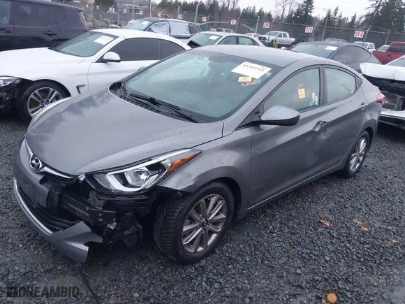 2014 Hyundai Elantra Limited with VIN 5NPDH4AE8EH465342, listed as a IAAI auction lot 41343515 with 1 mi miles. Bid and sale history available at carsss.com. Image 17.