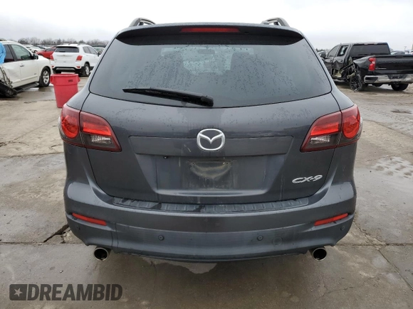 2014 Mazda CX-9 Touring with VIN JM3TB2CA8E0426475, listed as a Copart auction lot 44528795 with 124,930 mi miles and Salvage Title. Bid and sale history available at carsss.com. Image 6.