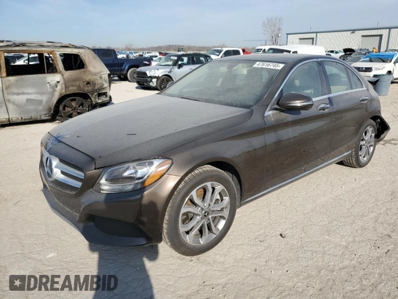 2017 Mercedes-Benz C 300 with VIN 55SWF4KB9HU228024, listed as a Copart auction lot 47616745 with 93,930 mi miles and Salvage Title. Bid and sale history available at carsss.com. Image 1.