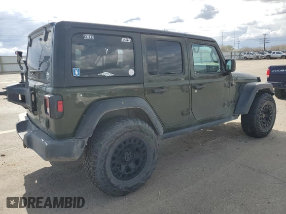 2021 Jeep Wrangler Unlimited Sport S with VIN 1C4HJXDG2MW712223, listed as a Copart auction lot 51466465 with 54,032 mi miles and Salvage Title. Bid and sale history available at carsss.com. Image 3.