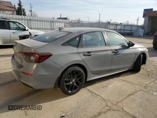 2025 Honda Civic Sedan Hybrid Sport with VIN 2HGFE4F89SH313144, listed as a Copart auction lot 48546145 with 2,542 mi miles and Salvage Title. Bid and sale history available at carsss.com. Image 3.