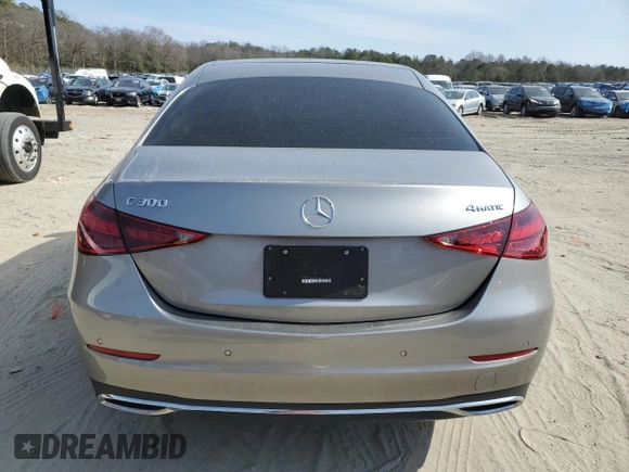2023 Mercedes-Benz C 300 with VIN W1KAF4HBXPR151617, listed as a Copart auction lot 47285225 with 32,952 mi miles and Salvage Title. Bid and sale history available at DreamBid. Image 6.