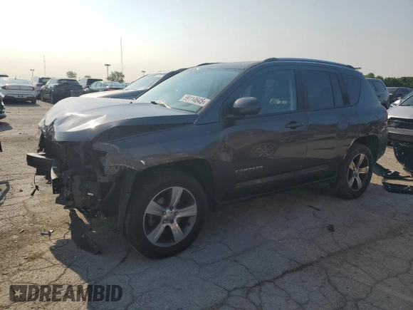 2017 Jeep Compass Latitude with VIN 1C4NJDEB4HD164960, listed as a Copart auction lot 59114645 with 118,921 mi miles and Salvage title. Bid and sale history available at DreamBid. Image 1.