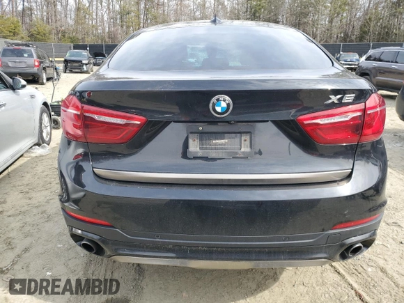 2017 BMW X6 xDrive35i with VIN 5UXKU2C35H0U29823, listed as a Copart auction lot 46106815 with 112,258 mi miles and Salvage Title. Bid and sale history available at carsss.com. Image 6.