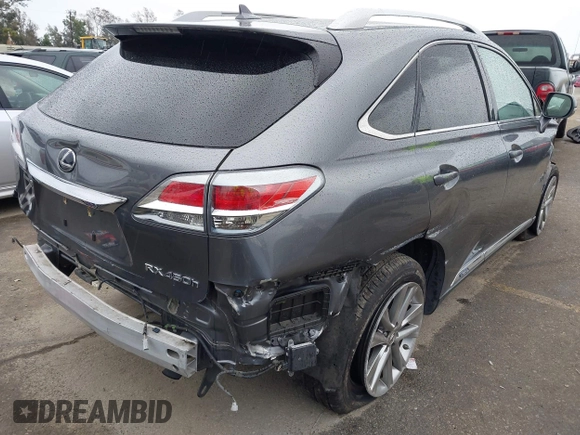2013 Lexus RX 450h with VIN JTJBC1BAXD2063528, listed as a IAAI auction lot 41745770 with 140,605 mi miles and . Bid and sale history available at DreamBid. Image 4.