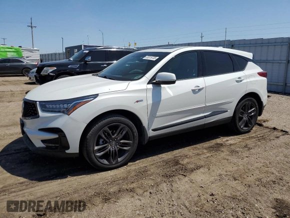 2020 Acura RDX w/A-Spec Pkg with VIN 5J8TC2H68LL029033, listed as a Copart auction lot 55519735 with 45,590 mi miles and Salvage title. Bid and sale history available at DreamBid. Image 1.