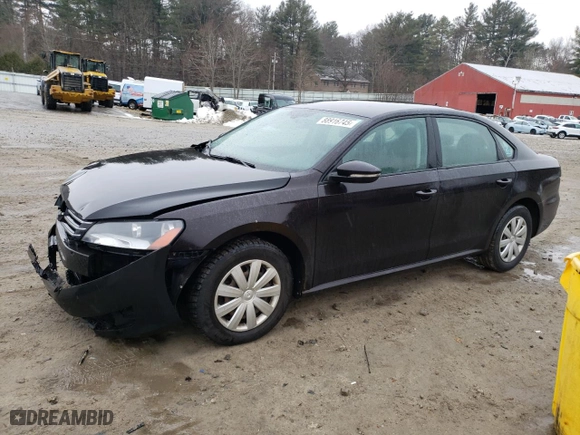 2012 Volkswagen Passat S w/Appearance with VIN 1VWAH7A35CC029413, listed as a Copart auction lot 88916745 with 192,295 mi miles and Clean Title. Bid and sale history available at carsss.com. Image 1.