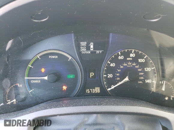 2012 Lexus RX 450h with VIN JTJBC1BA6C2434263, listed as a Copart auction lot 44632765 with 157,398 mi miles and Non Repairable. Bid and sale history available at DreamBid. Image 9.
