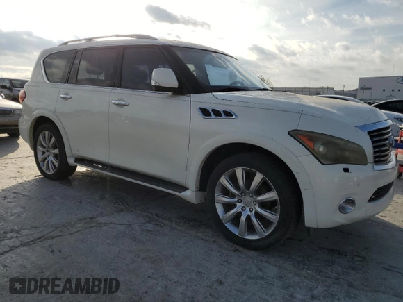 2012 Infiniti QX56 7-passenger with VIN JN8AZ2NF6C9518511, listed as a Copart auction lot 78303644 with 206,019 mi miles and Clean Title. Bid and sale history available at carsss.com. Image 4.