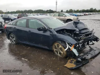 2019 Honda Civic Sedan LX with VIN 2HGFC2F63KH586864, listed as a Copart auction lot 73237954 with 65,308 mi miles and Salvage Title. Bid and sale history available at carsss.com. Image 4.