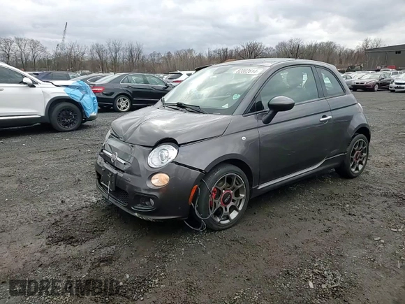 2014 FIAT 500 Sport with VIN 3C3CFFBR7ET267631, listed as a Copart auction lot 82002614 with 65,209 mi miles and Salvage Title. Bid and sale history available at carsss.com. Image 10.
