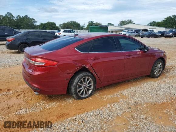2017 Ford Fusion SE with VIN 3FA6P0HD0HR332955, listed as a Copart auction lot 58536145 with 43,064 mi miles and Salvage title. Bid and sale history available at DreamBid. Image 3.
