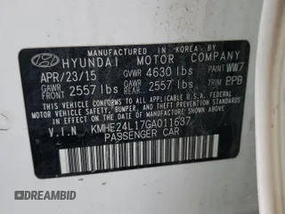 2016 Hyundai Sonata Hybrid SE with VIN KMHE24L17GA011637, listed as a Copart auction lot 73576332 with 170,747 mi miles. Bid and sale history available at carsss.com. Image 12.