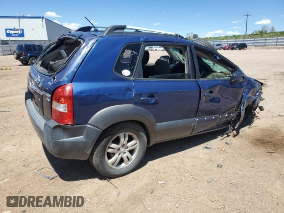 2006 Hyundai Tucson GLS with VIN KM8JN72D76U303031, listed as a Copart auction lot 53524894 with 0 mi miles and Salvage Title. Bid and sale history available at carsss.com. Image 3.