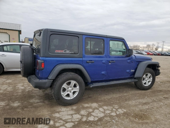 2018 Jeep Wrangler Unlimited Sport z VIN 1C4HJXDN3JW332396, wystawiony jako Copart lot #50386745 z przebiegiem 113 743 mil mil oraz Szkoda całkowita • Salvage title. Historia ofert i sprzedaży dostępna na DreamBid. Obrazek 3.