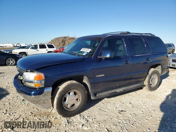 2002 GMC Yukon SLT with VIN 1GKEC13Z62R151814, listed as a Copart auction lot 88067325 with 266,716 mi miles and Salvage Title. Bid and sale history available at carsss.com. Image 1.