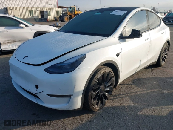 2022 Tesla Model Y Performance with VIN 7SAYGDEF1NF559572, listed as a IAAI auction lot 41516070 with 43,240 mi miles and . Bid and sale history available at DreamBid. Image 18.