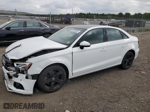 2017 Audi A3 Sedan Premium with VIN WAUB8GFF0H1065150, listed as a Copart auction lot 59060583 with 43,086 mi miles. Bid and sale history available at carsss.com. Image 1.