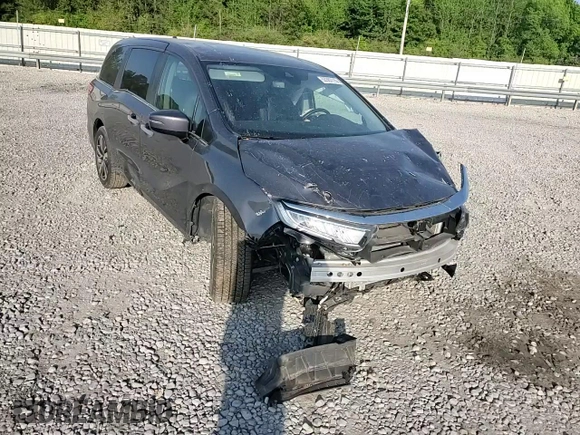 2021 Honda Odyssey Touring with VIN 5FNRL6H85MB012325, listed as a Copart auction lot 53367115 with Not provided miles and Salvage title. Bid and sale history available at DreamBid. Image 11.