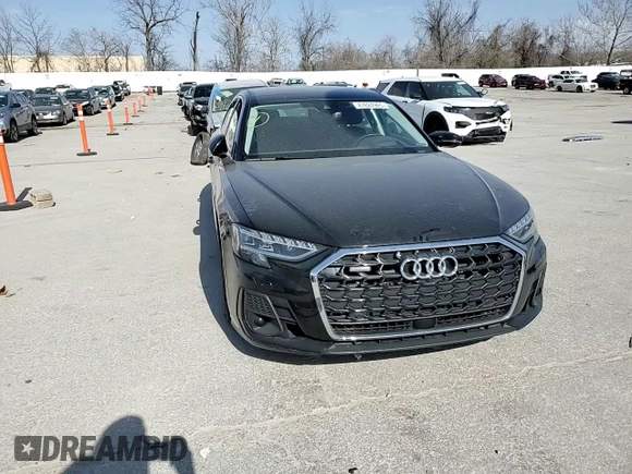 2023 Audi A8 with VIN WAULDAF88PN010368, listed as a Copart auction lot 47824965 with 8,058 mi miles and Salvage Title. Bid and sale history available at carsss.com. Image 10.