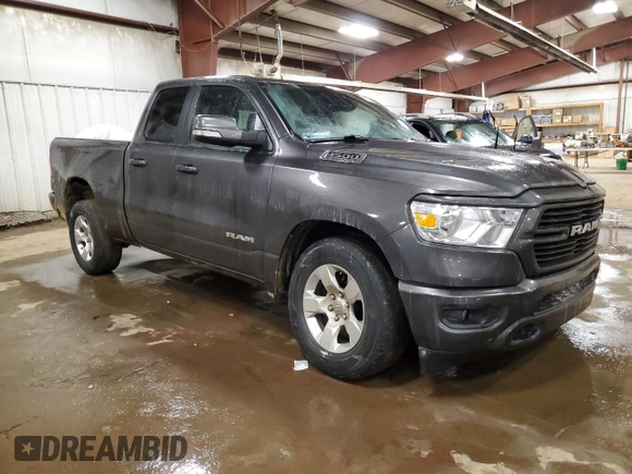 2021 Ram 1500 Big Horn with VIN 1C6SRFBT8MN614917, listed as a Copart auction lot 88296005 with 56,179 mi miles and Clean Title. Bid and sale history available at carsss.com. Image 4.
