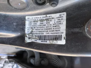 2014 Honda Civic Sedan EX with VIN 2HGFB2F84EH551839, listed as a Copart auction lot 50964295 with 123,189 mi miles and Salvage Title. Bid and sale history available at carsss.com. Image 12.
