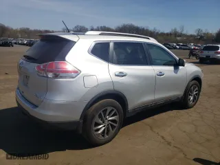 2015 Nissan Rogue SL with VIN 5N1AT2MV3FC787865, listed as a Copart auction lot 53605565 with 95,078 mi miles and Salvage Title. Bid and sale history available at carsss.com. Image 3.