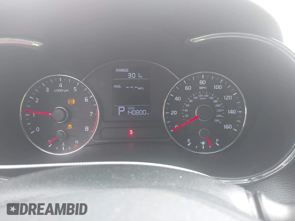 2016 Kia Forte LX with VIN KNAFX4A64G5580203, listed as a IAAI auction lot 41961563 with 140,800 mi miles. Bid and sale history available at carsss.com. Image 7.