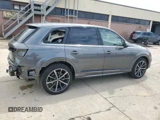 2021 Audi Q7 Premium Plus with VIN WA1LXAF7XMD035947, listed as a Copart auction lot 59604885 with 25,850 mi miles and Salvage title. Bid and sale history available at DreamBid. Image 3.