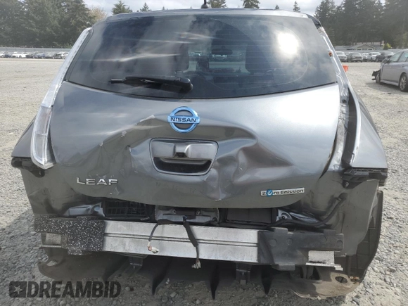 2015 Nissan LEAF S with VIN 1N4AZ0CP9FC324158, listed as a Copart auction lot 54945665 with 79,452 mi miles and Salvage Title. Bid and sale history available at DreamBid. Image 6.