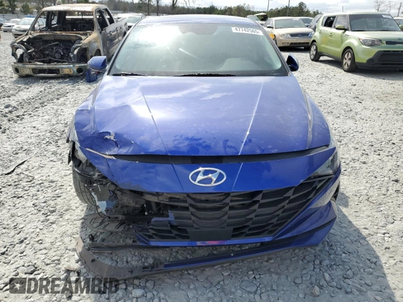 2021 Hyundai Elantra SEL with VIN KMHLS4AG7MU103730, listed as a Copart auction lot 47742565 with 45,030 mi miles and Salvage Title. Bid and sale history available at carsss.com. Image 5.