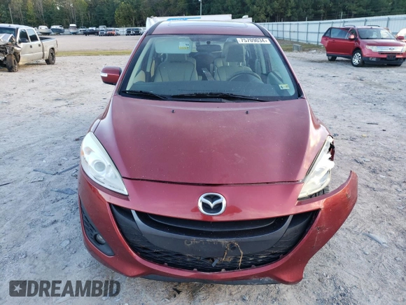 2015 Mazda 5 Grand Touring with VIN JM1CW2DL2F0190095, listed as a Copart auction lot 75709034 with 65,509 mi miles and Salvage title. Bid and sale history available at DreamBid. Image 5.