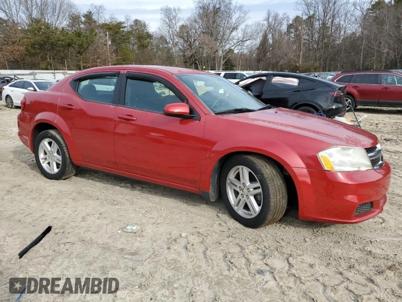 2012 Dodge Avenger SXT z VIN 1C3CDZCB2CN165482, wystawiony jako Copart lot #45160195 z przebiegiem 56 082 mil mil oraz Nie do naprawy • Non repairable. Historia ofert i sprzedaży dostępna na DreamBid. Obrazek 4.