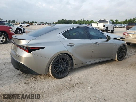 2023 Lexus IS 350 F Sport with VIN JTHGZ1B24P5071822, listed as a Copart auction lot 54992915 with 17,833 mi miles and Salvage title. Bid and sale history available at DreamBid. Image 3.