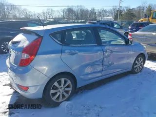 2012 Hyundai Accent SE with VIN KMHCU5AEXCU032097, listed as a IAAI auction lot 41143303 with 29,828 mi miles. Bid and sale history available at carsss.com. Image 4.