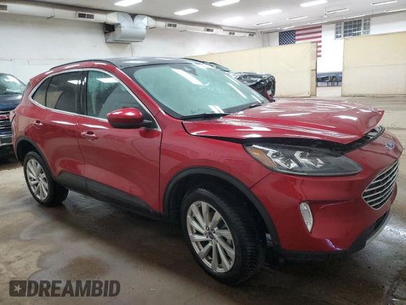 2022 Ford Escape Titanium with VIN 1FMCU9J92NUB45698, listed as a Copart auction lot 54435835 with 11,417 mi miles and Salvage title. Bid and sale history available at DreamBid. Image 4.