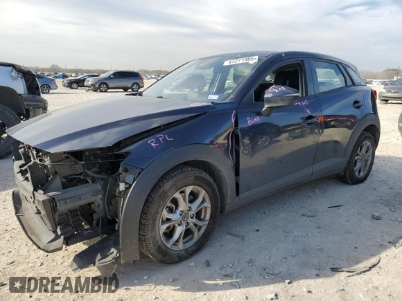 2019 Mazda CX-3 Sport with VIN JM1DKFB75K1451110, listed as a Copart auction lot 47271905 with 32,834 mi miles and Salvage Title. Bid and sale history available at carsss.com. Image 1.