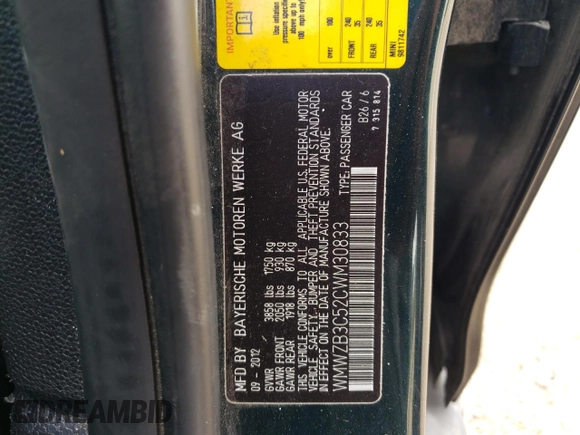 2012 MINI Countryman with VIN WMWZB3C52CWM30833, listed as a Copart auction lot 55902315 with 146,003 mi miles and Clean Title. Bid and sale history available at DreamBid. Image 12.