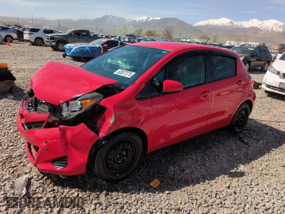 2014 Toyota Yaris L with VIN JTDKTUD36ED577725, listed as a Copart auction lot 52827275 with 161,152 mi miles and Salvage Title. Bid and sale history available at carsss.com. Image 1.
