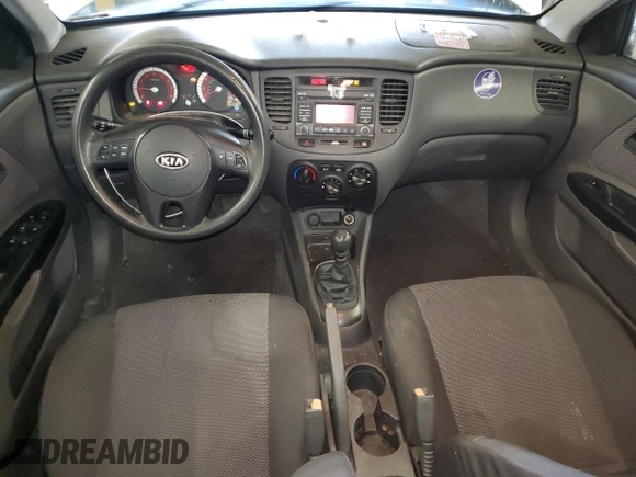 2010 Kia Rio LX with VIN KNADH4A34A6643716, listed as a Copart auction lot 46880375 with 112,265 mi miles and Salvage Title. Bid and sale history available at carsss.com. Image 8.
