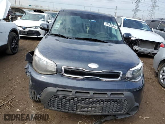2014 Kia Soul + with VIN KNDJP3A53E7076791, listed as a Copart auction lot 50603305 with 53,662 mi miles and Salvage Title. Bid and sale history available at DreamBid. Image 5.