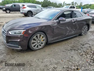 2018 Audi A5 Premium Plus z VIN WAUTNAF5XJA127970, wystawiony jako Copart lot #58809215 z przebiegiem 58 801 mil mil oraz Szkoda całkowita • Salvage title. Historia ofert i sprzedaży dostępna na DreamBid. Obrazek 1.