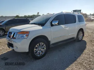2015 Nissan Armada Platinum z VIN 5N1BA0NE9FN619665, wystawiony jako Copart lot #72335724 z przebiegiem 208 515 mil mil oraz Szkoda całkowita • Salvage title. Historia ofert i sprzedaży dostępna na DreamBid. Obrazek 1.