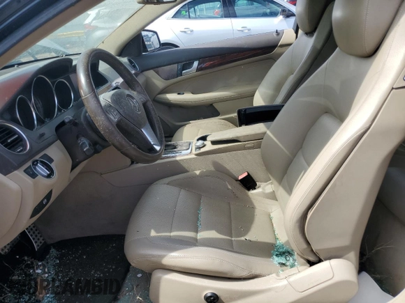 2012 Mercedes-Benz C 250 with VIN WDDGJ4HB0CF755536, listed as a Copart auction lot 58962955 with 117,349 mi miles and Salvage title. Bid and sale history available at DreamBid. Image 7.