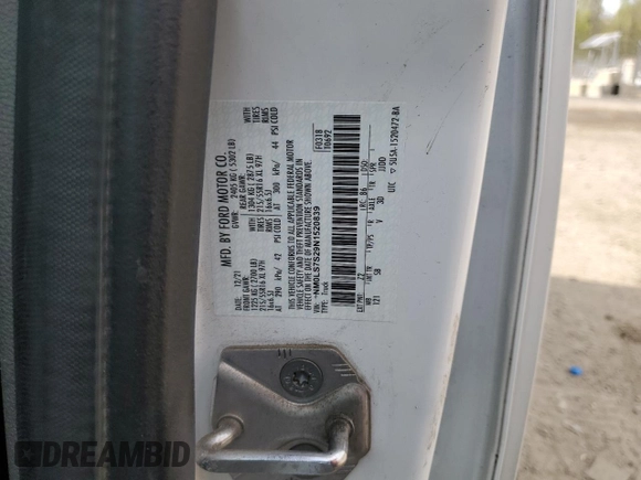 2022 Ford Transit Connect XL с VIN NM0LS7S29N1520839, выставлен на аукционе Copart как лот 61276865 с пробегом 48 916 миль миль и Списание • Salvage title. История ставок и продаж доступна на DreamBid. Изображение 13.